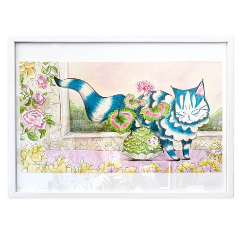 "Home" - Original Illustration from 'The Cat and the Kokedama'