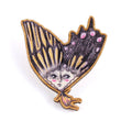 Golden Wings the Butterfly Girl Brooch