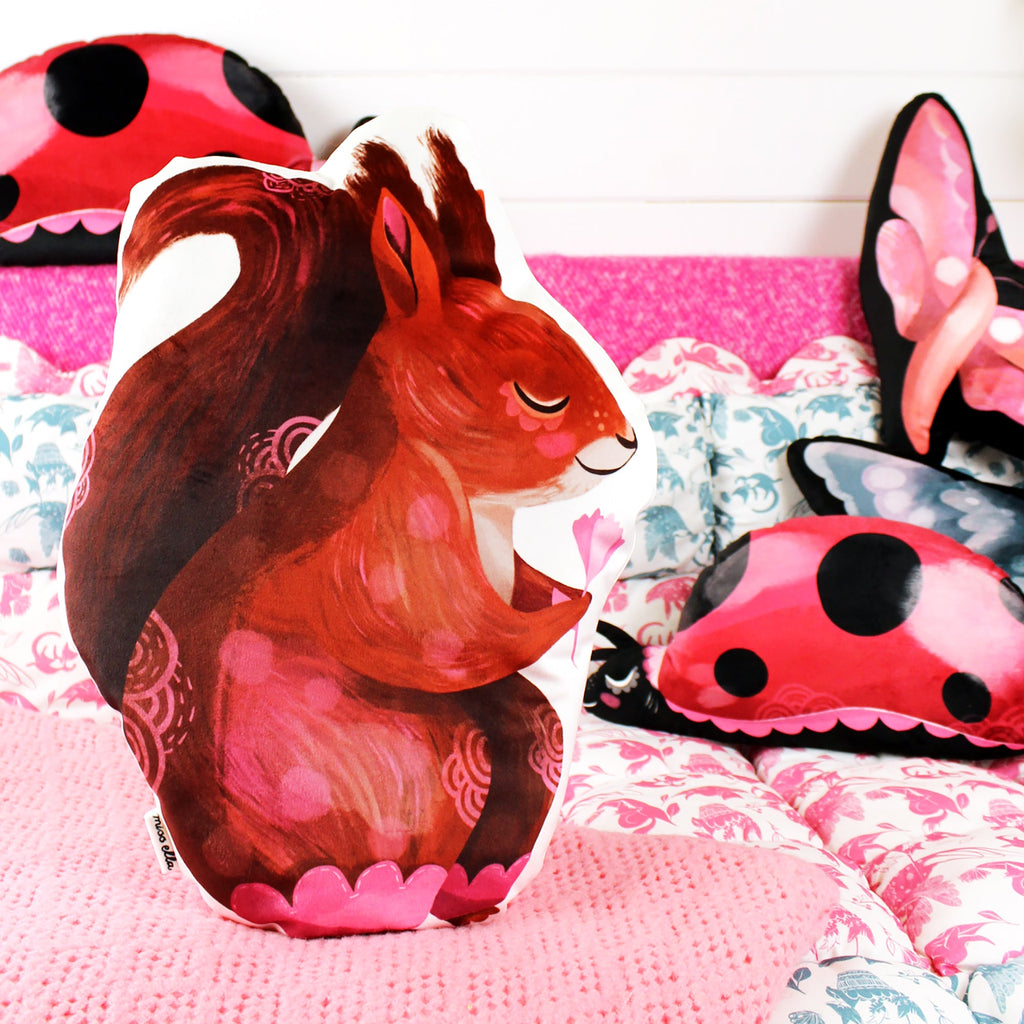 DIY sewing KIT - Red Squirrel Cushion - END OF LINE SALE