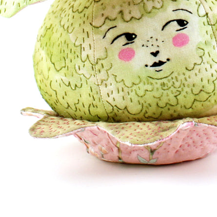 Kokedama - cotton textile doll/character