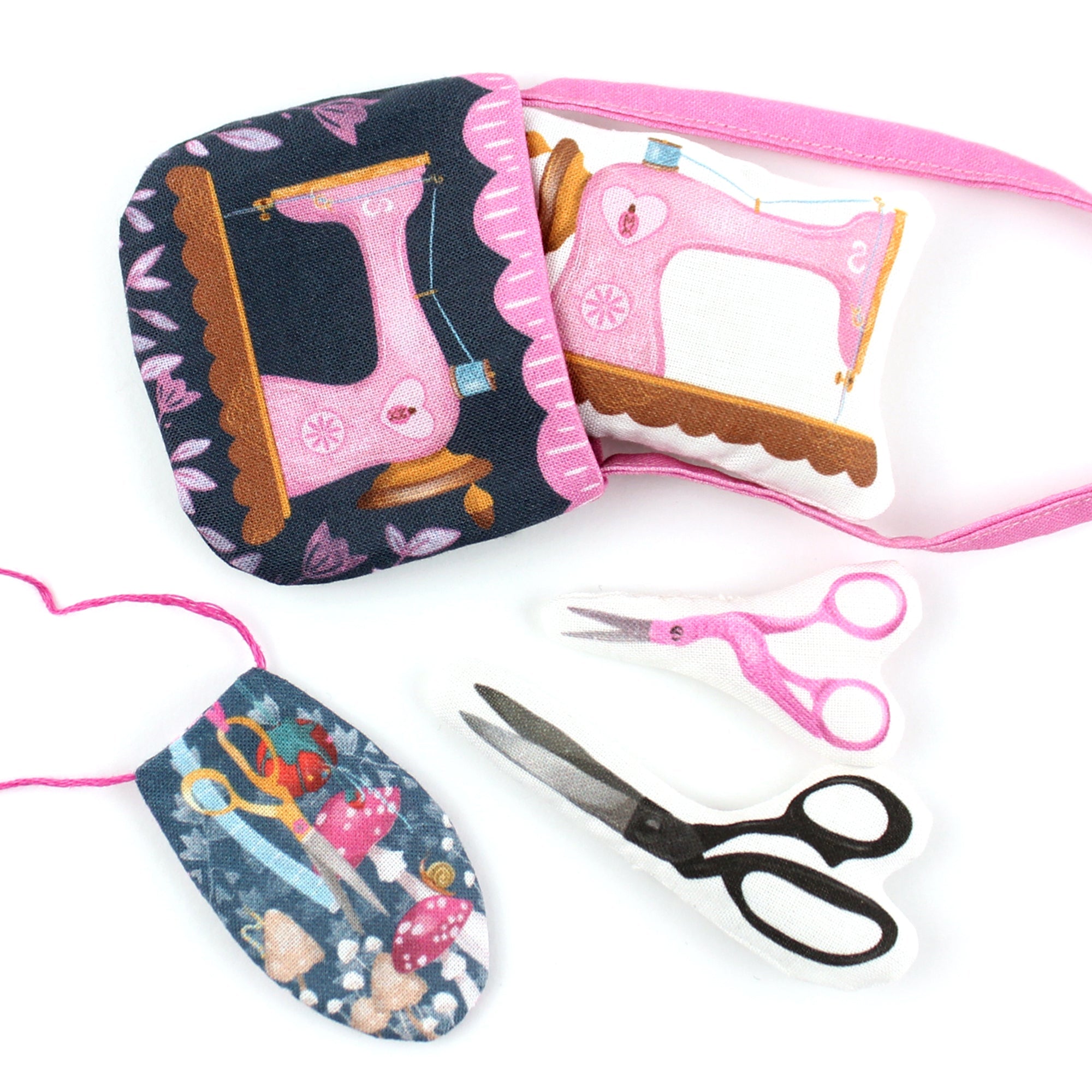 DIY Kit - Sami the Sewing Squirrel with 12 page Handmade Illustrated Mini Book - FREE UK SHIPPING
