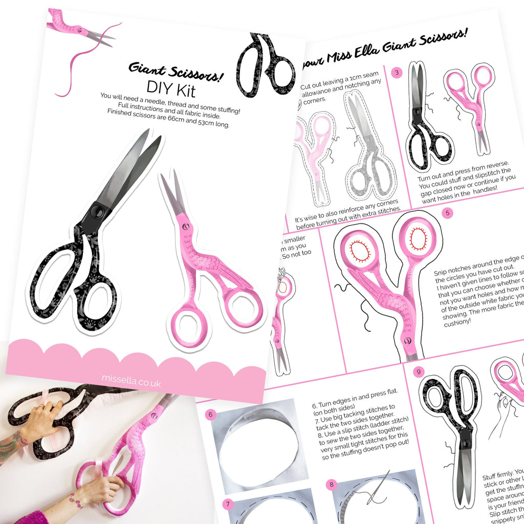 Giant Scissors DIY Kit (Stuffing NOT included)