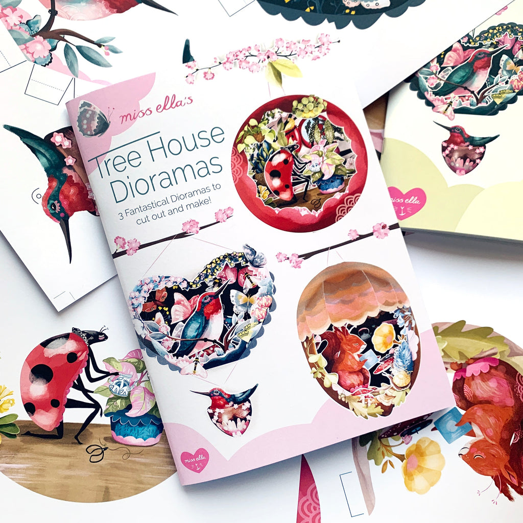 Treehouse Diorama Book - 3 Beautiful DIY Dioramas to cut out and make!