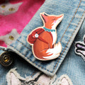Travelling Fox Brooch