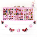 Ladybird Bunting - Card Ladybugs and Pink Sakura Flowers END OF LINE SALE