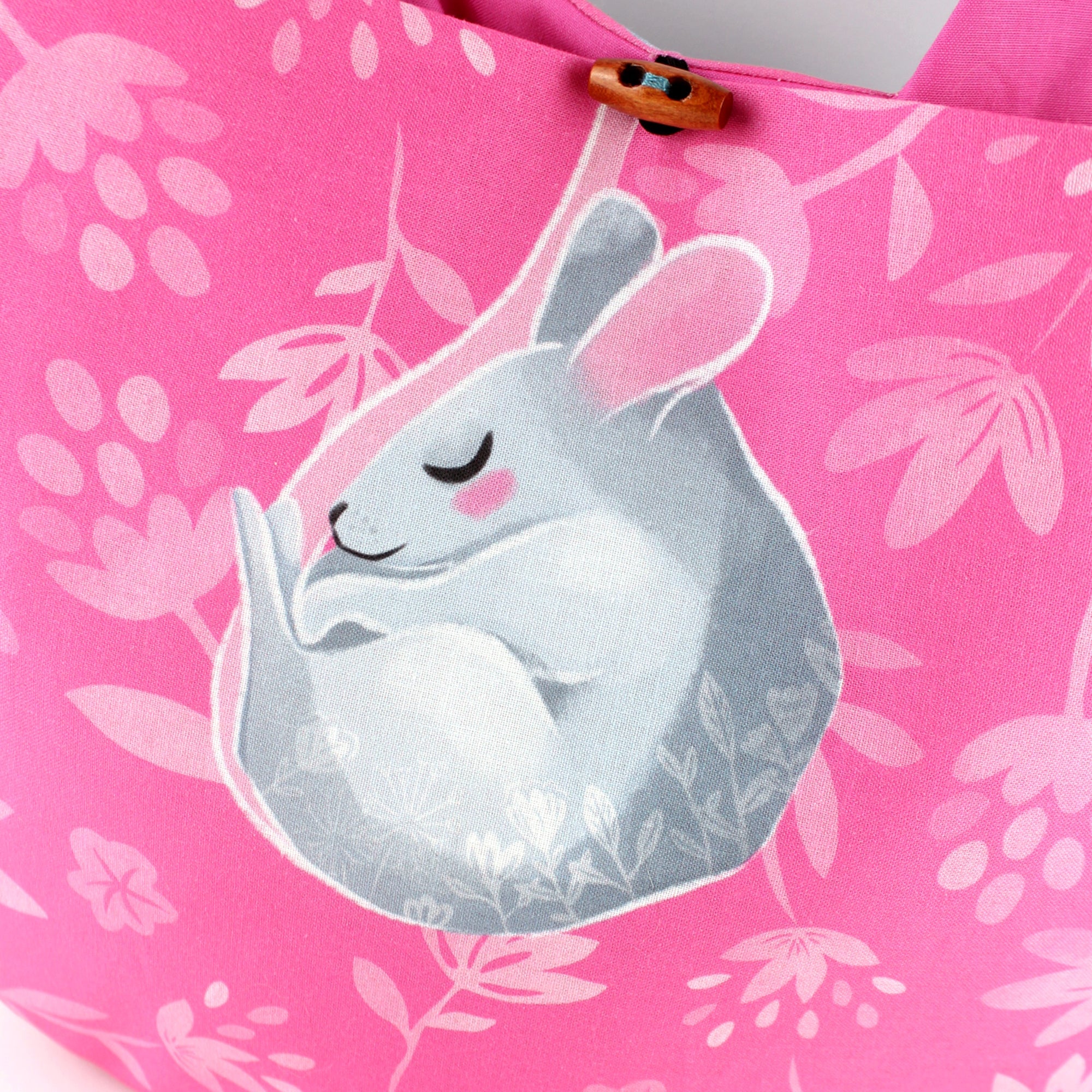 SOLD OUT * DIY KIT - Cat Shoulder Bag - Organic cotton padded bag, optional cross body strap blue