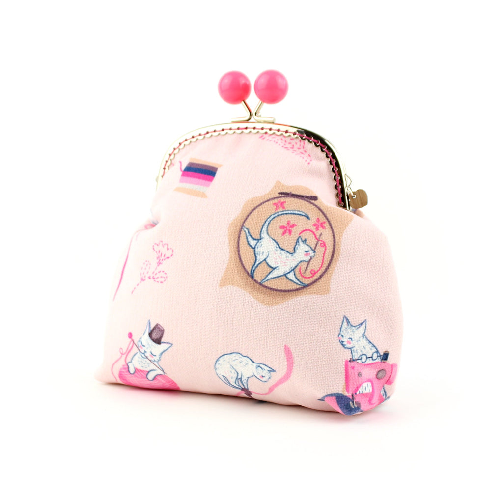 Sewing Cats JUMBO Bobble Purse