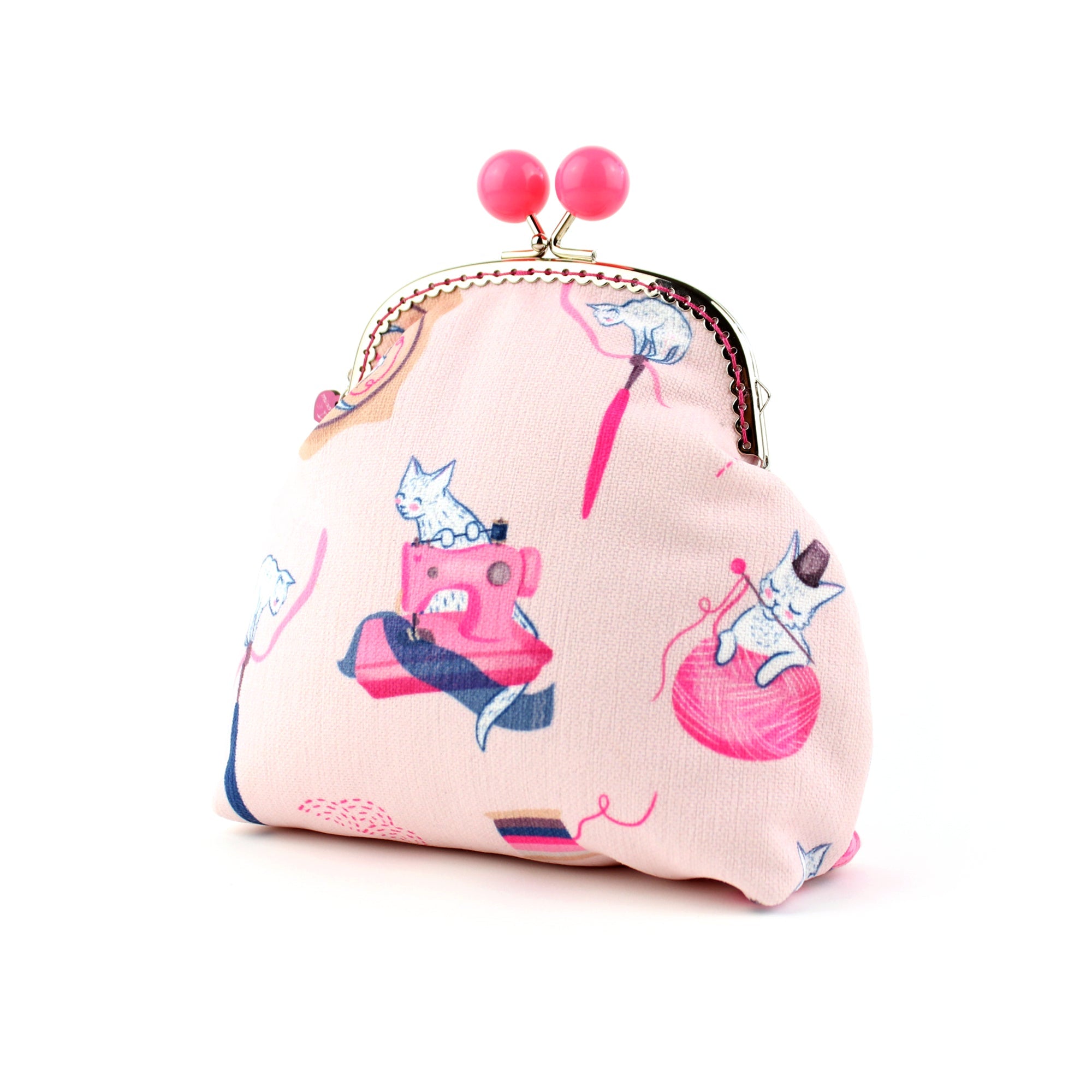 Sewing Cats JUMBO Bobble Purse
