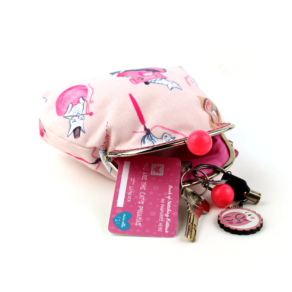 Sewing Cats JUMBO Bobble Purse