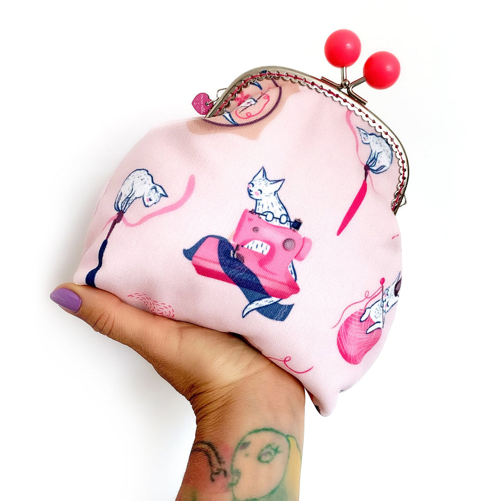 DIY KIT - Sewing Cats Jumbo Bobble Purse