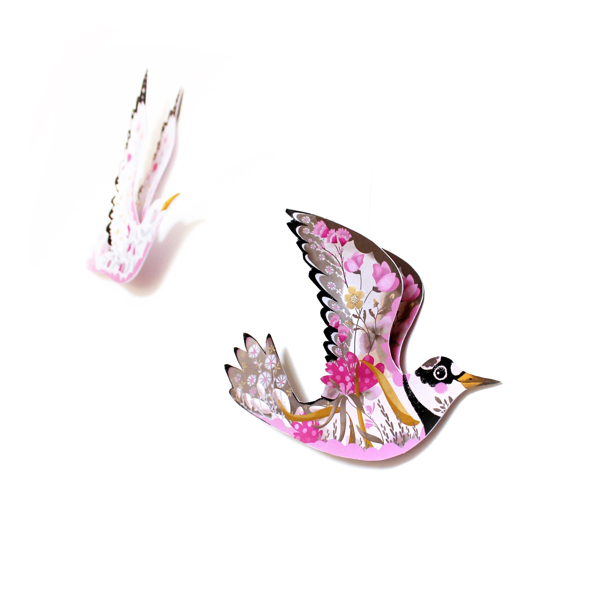 6 Bird Bunting DIY KIT - paper decorations - Floral Sea Gulls and Ringed Plover