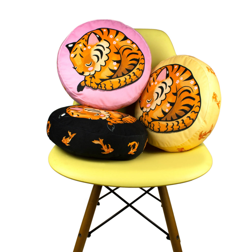 Tiger Cushion - 3 colours - velvet throw pillow