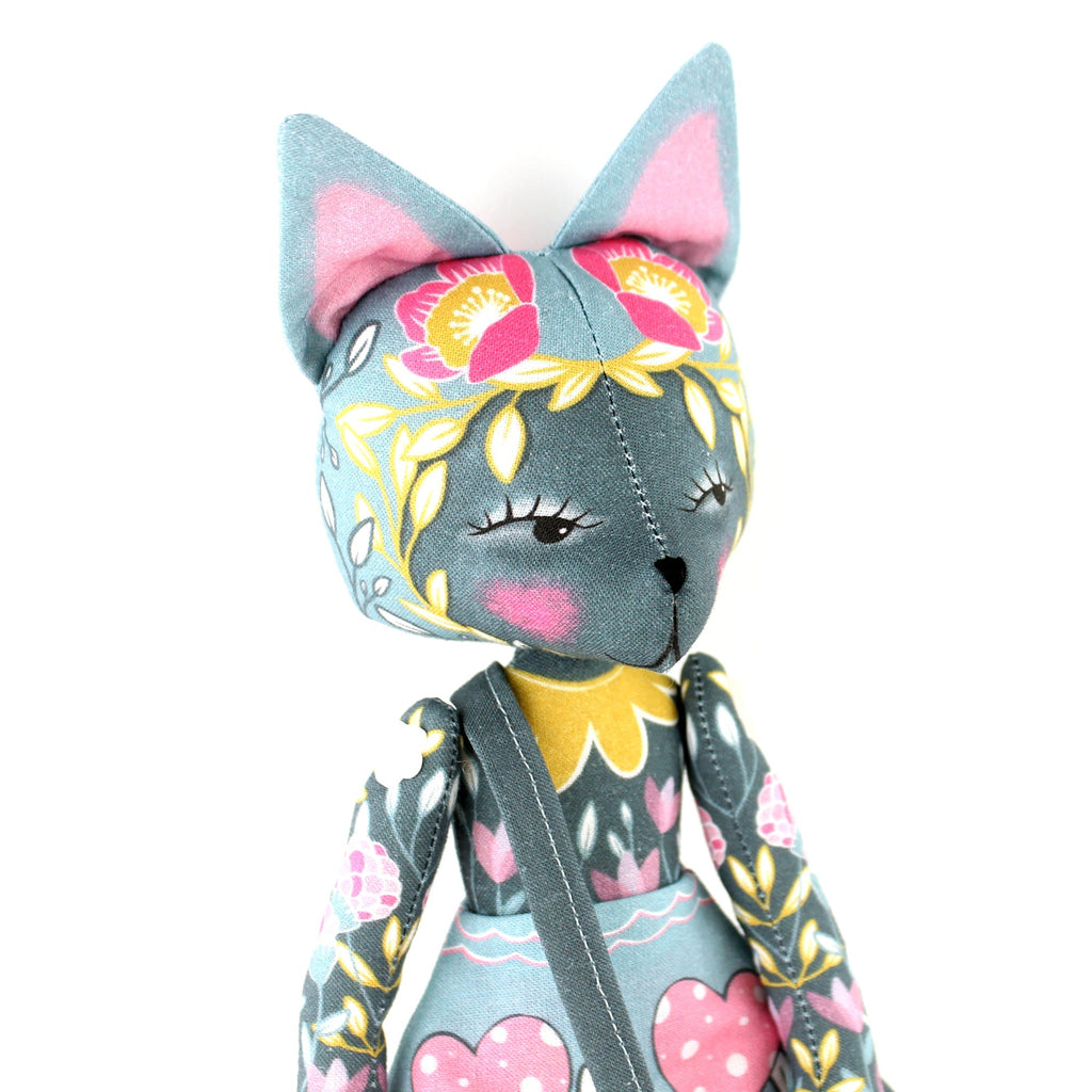 Flora the Forager Cat Doll and Mushroom Foraging Book
