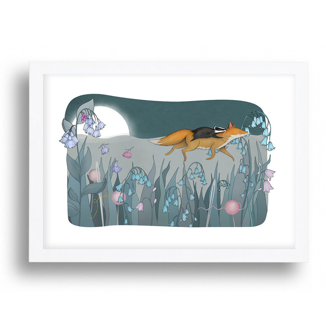 Fox and Badger Print