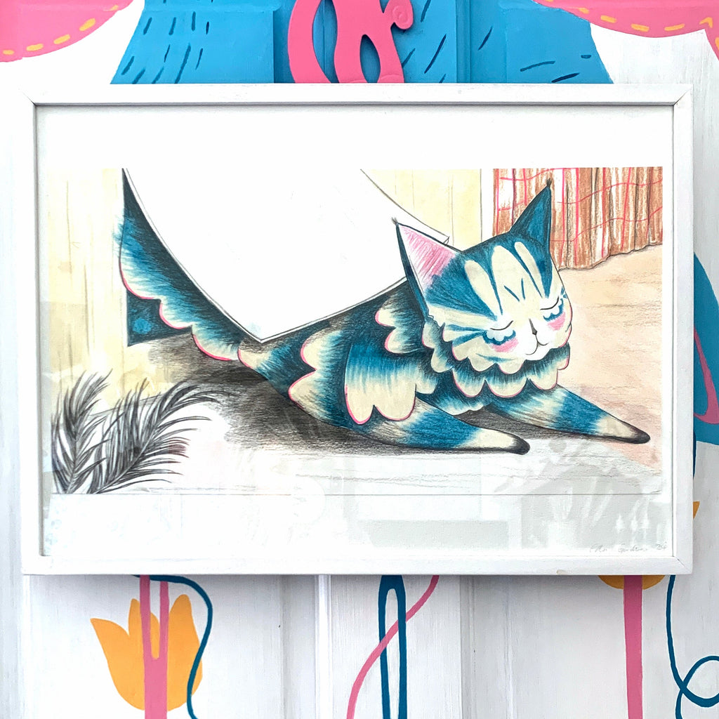 "The Wanderer Returns" - Original Illustration from 'The Cat and the Kokedama'