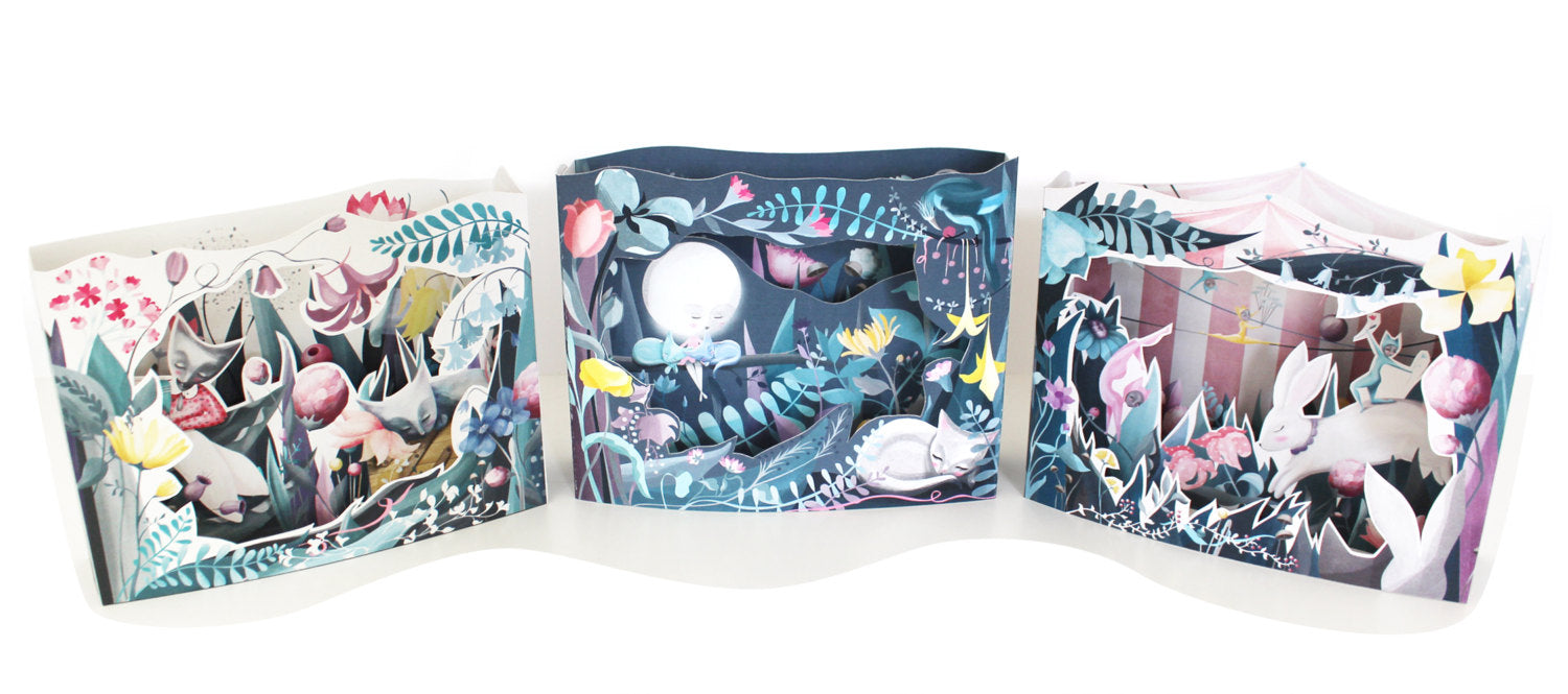 Cat Moon Diorama Book (Makes up 3 dioramas)