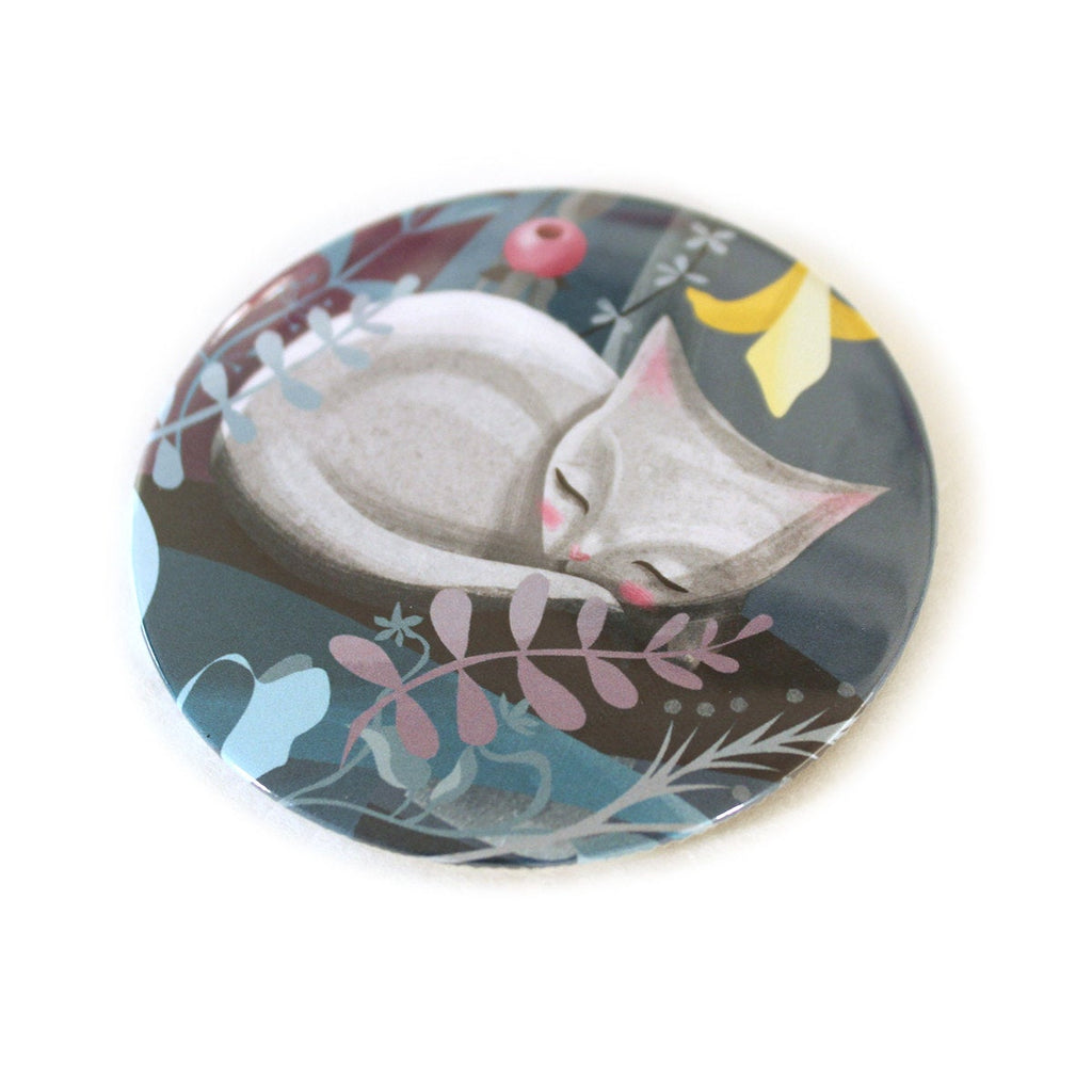 Sleeping Cat Pocket Mirror