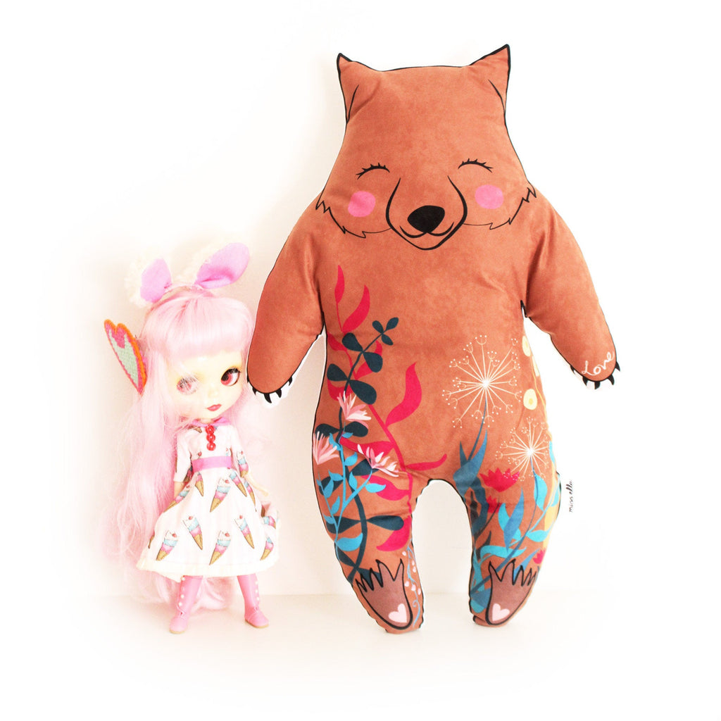 Natural Brown Wombat Cushion