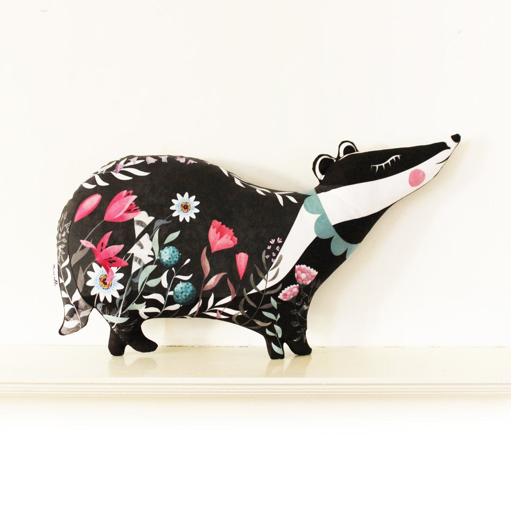 Floral Badger Cushion DIY KIT