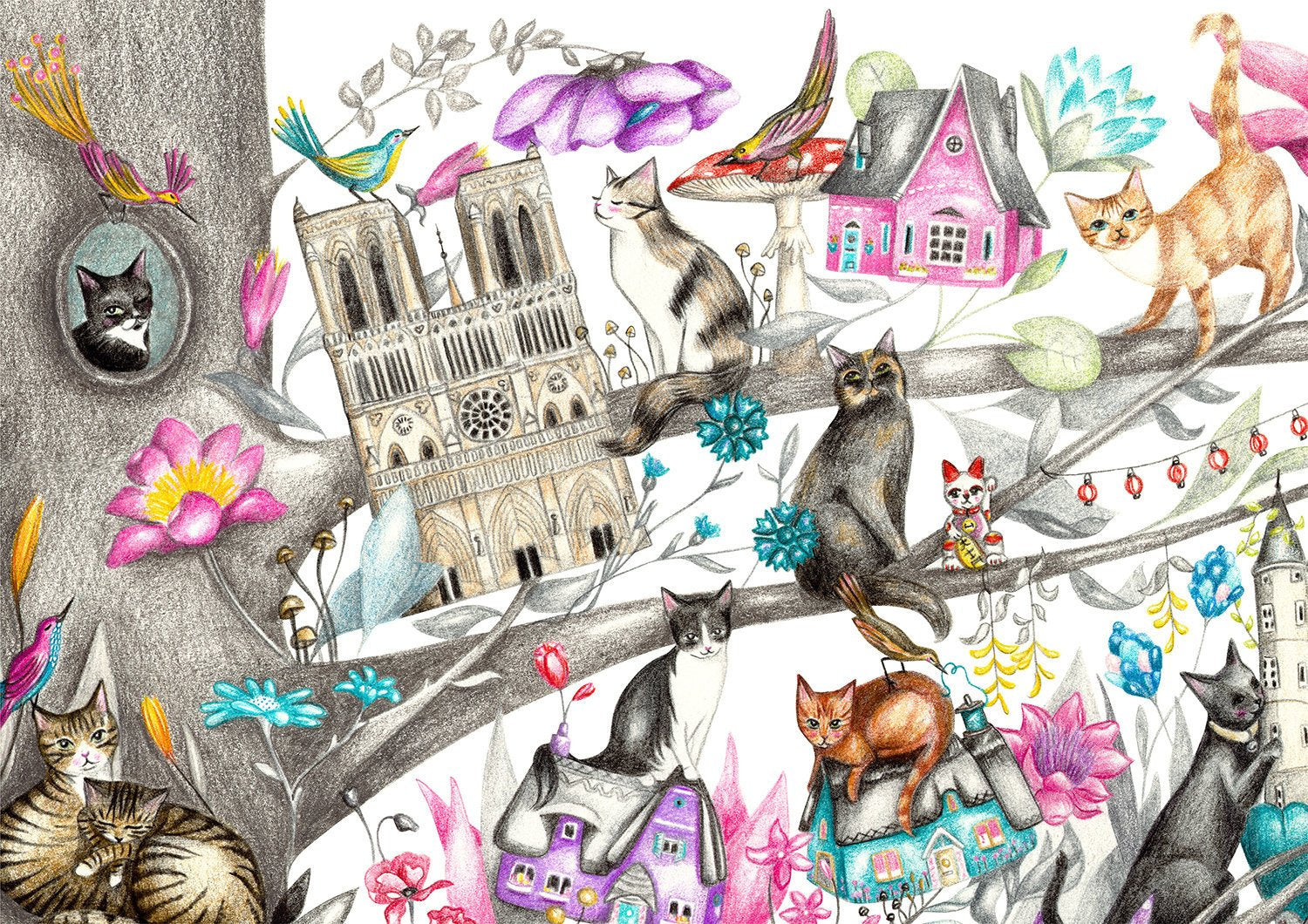 Cat Tree Print