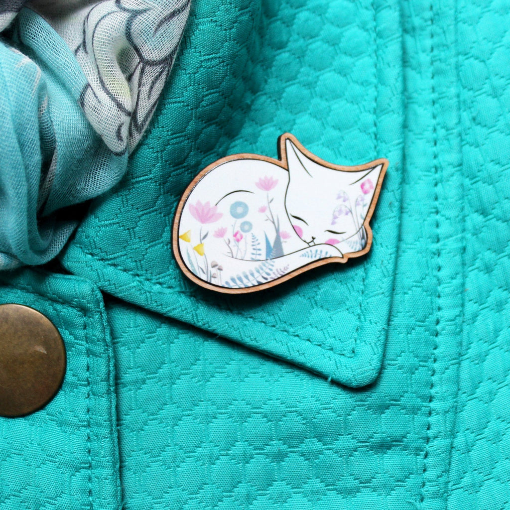 Cat Brooch - Black