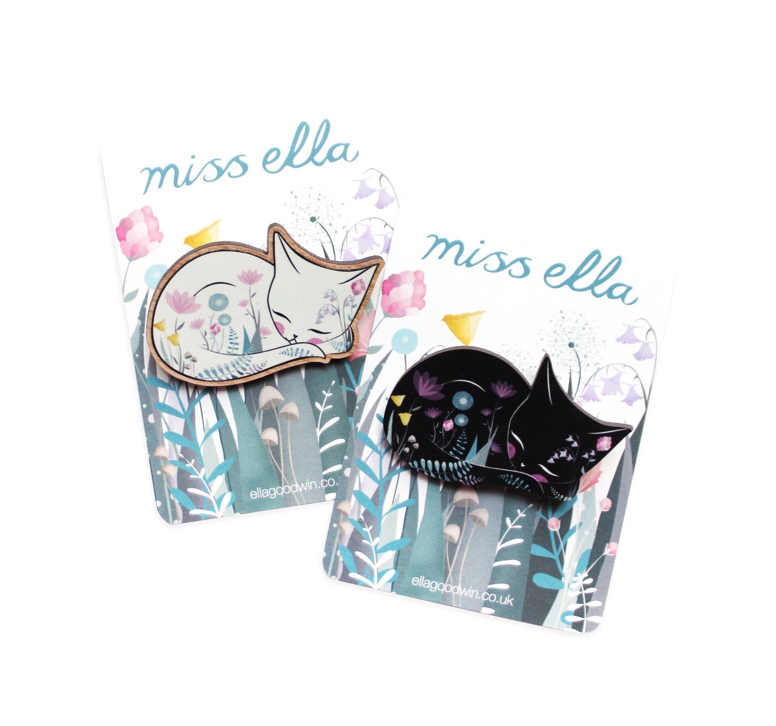 Cat Brooch - Black