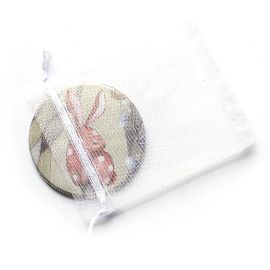 Bunny Mushroom Pocket Mirror
