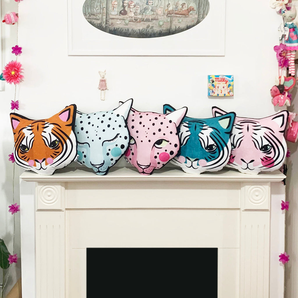 Tiger Cushion - Various Colours