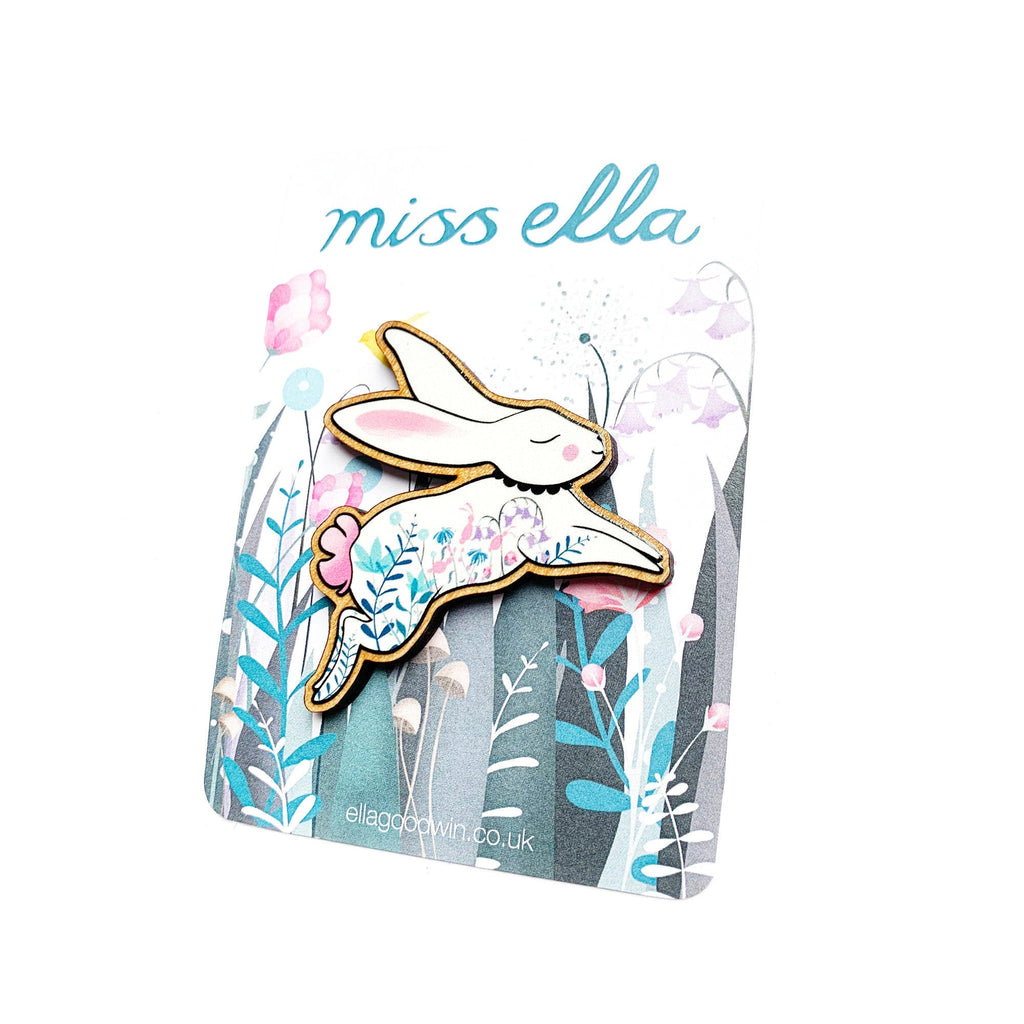 Floral Rabbit Brooch