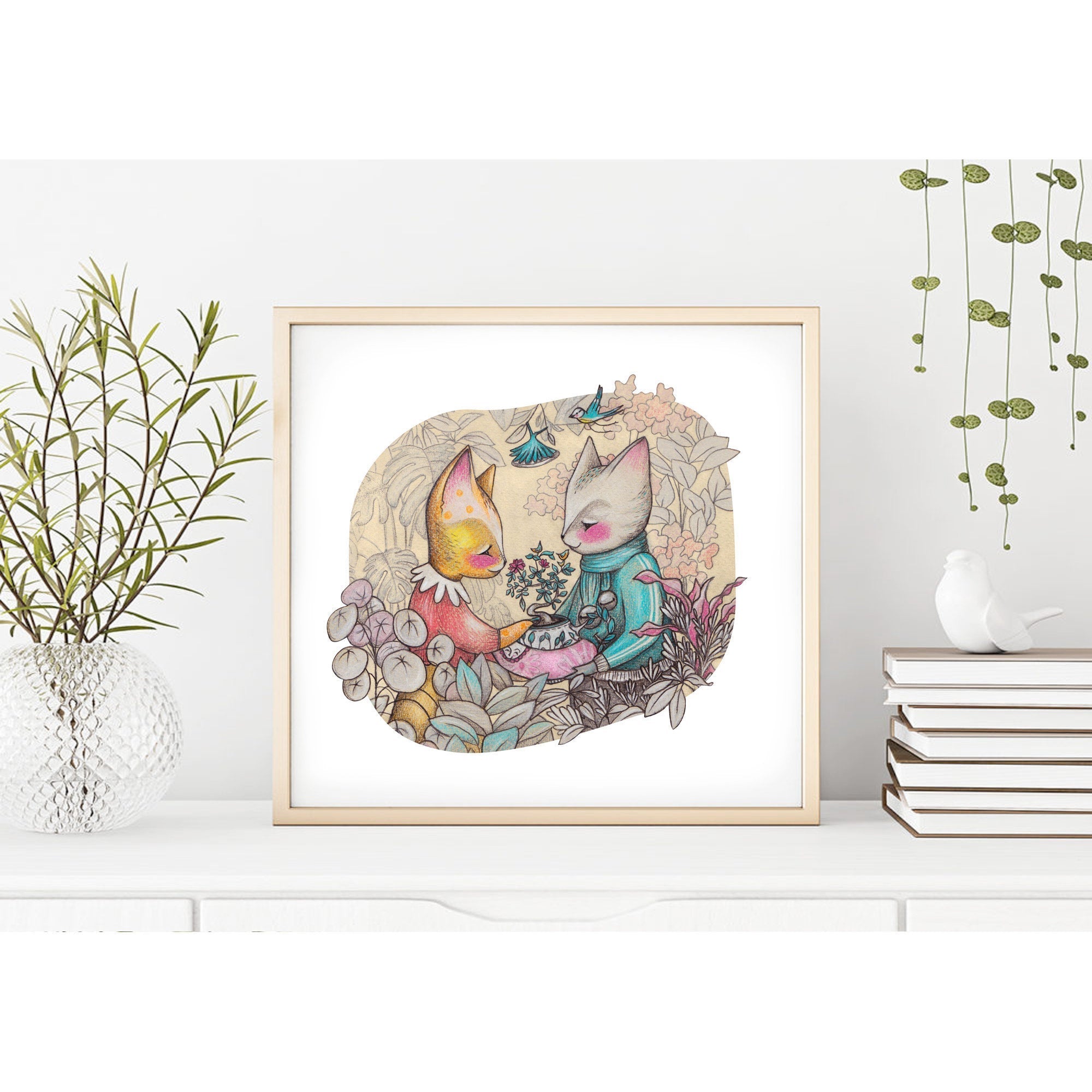 Cat Love Art print