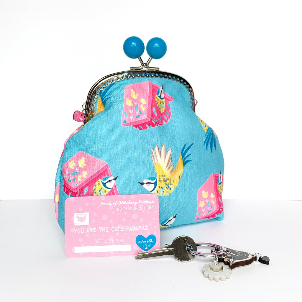 Blue Tit Jumbo Bobble Purse