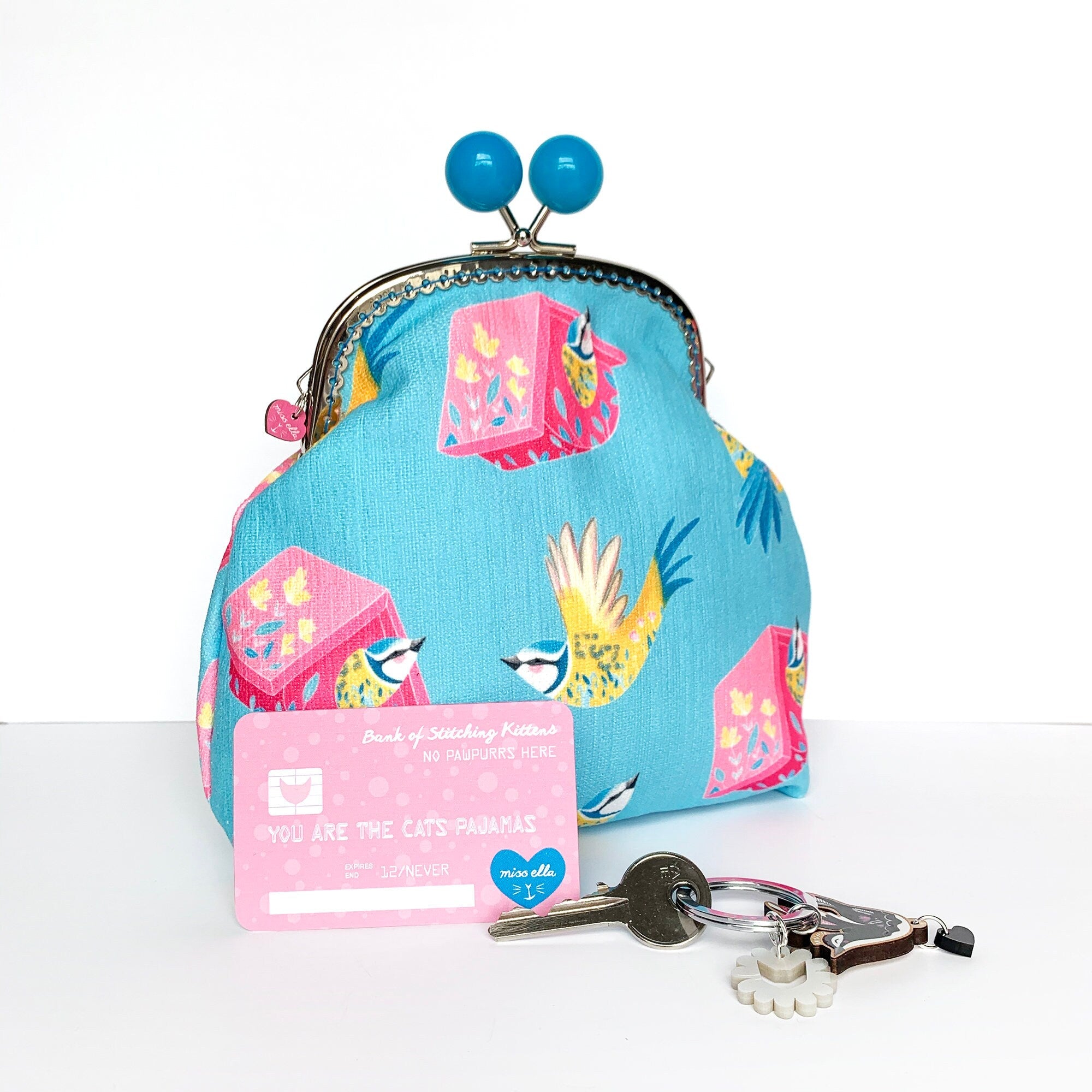 Blue Tit Jumbo Bobble Purse