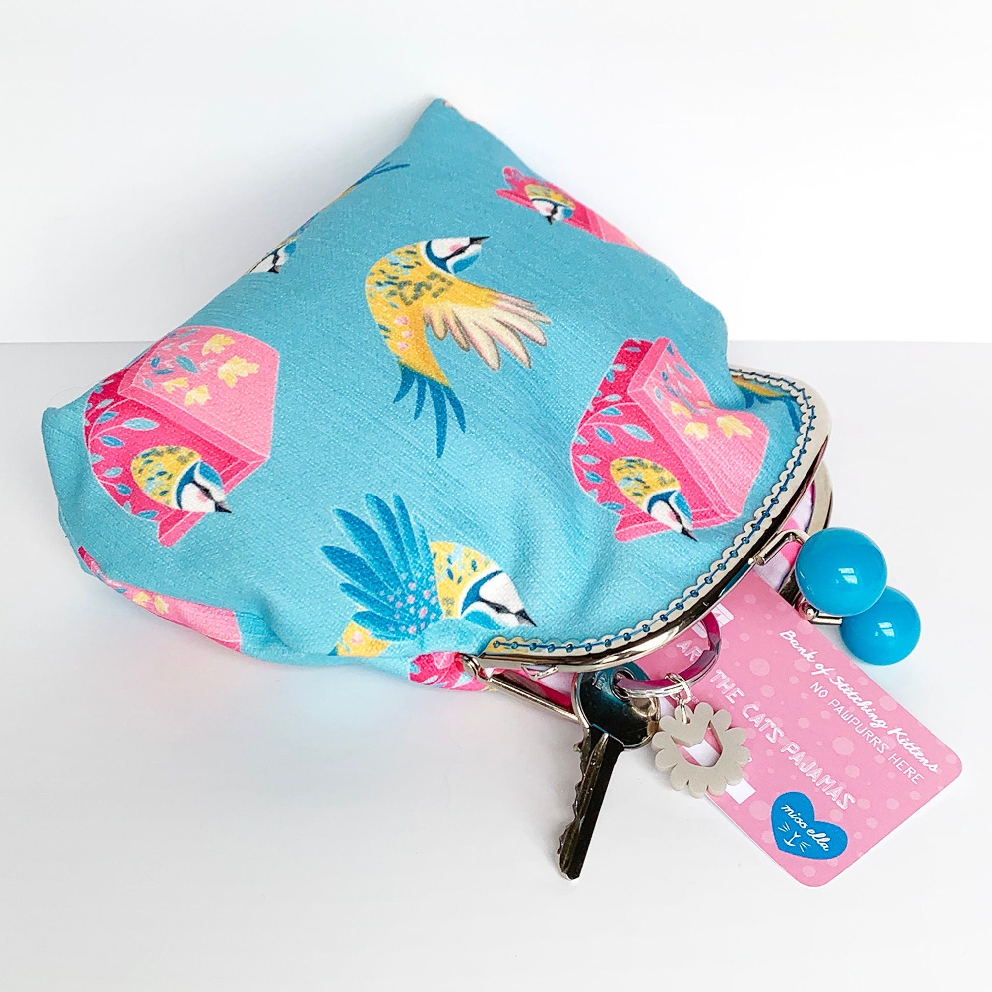 DIY KIT - Blue Tit Bobble Purse