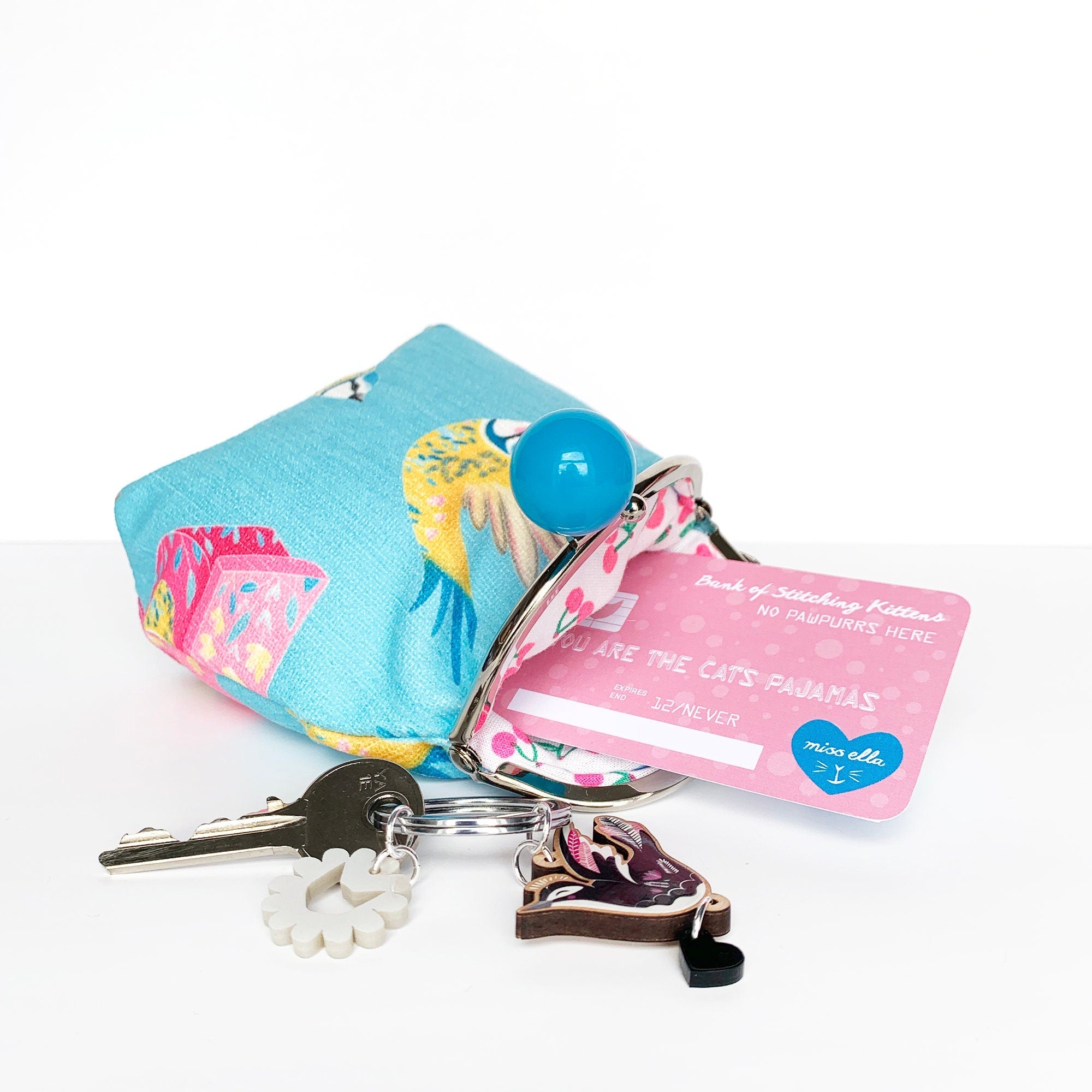 DIY KIT - Blue Tit Bobble Purse