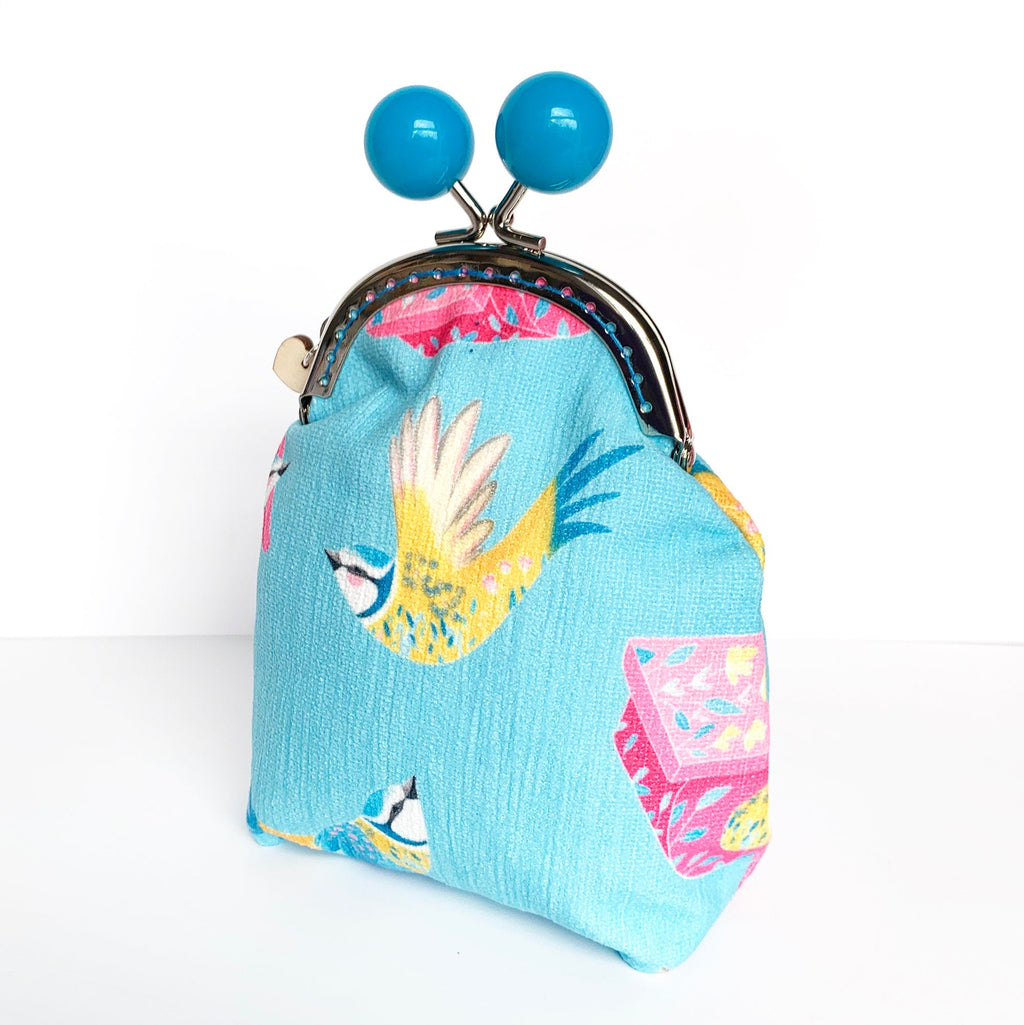 DIY KIT - Blue Tit Bobble Purse