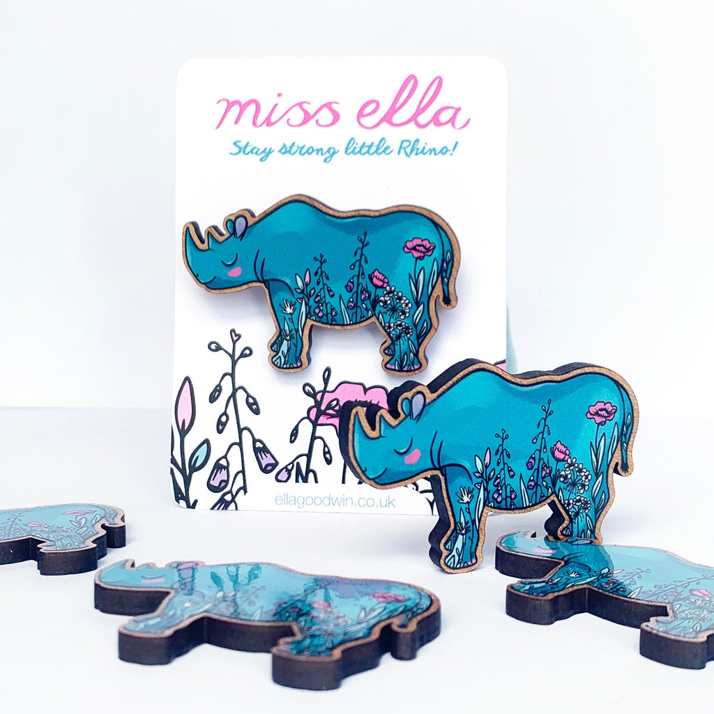 Rhino Brooch