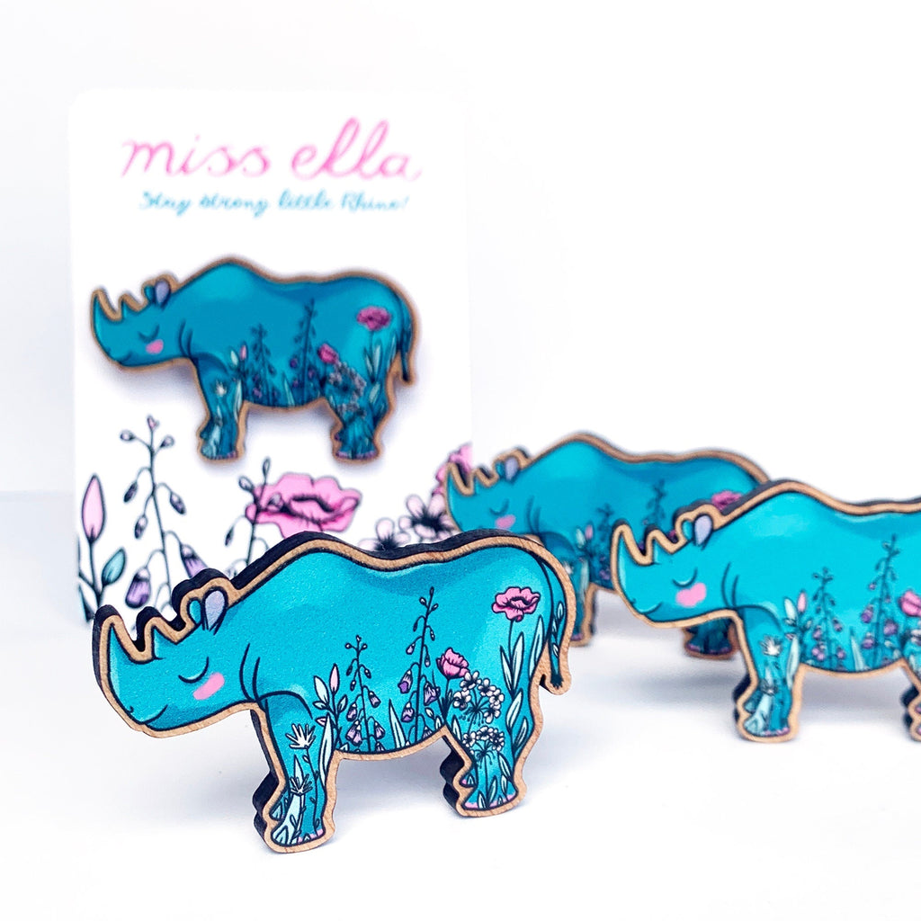 Rhino Brooch