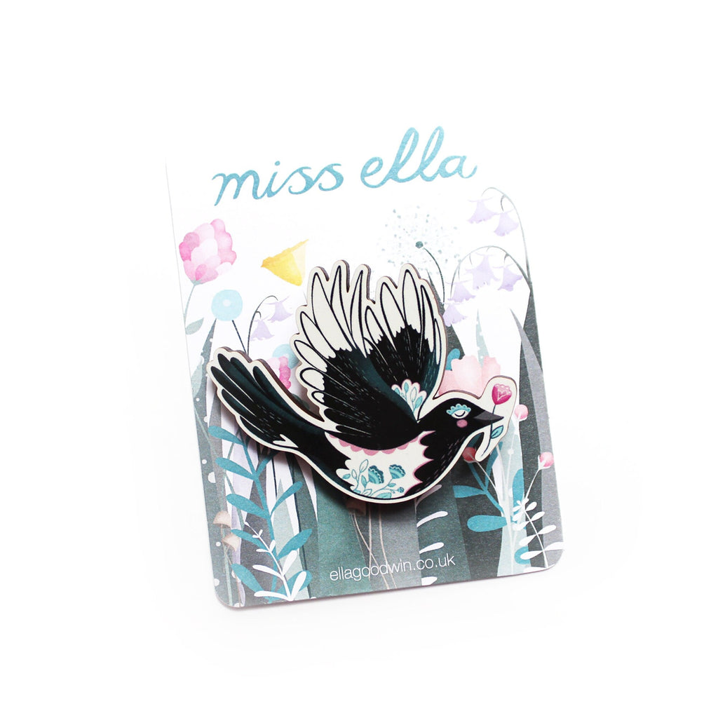 Magpie Brooch
