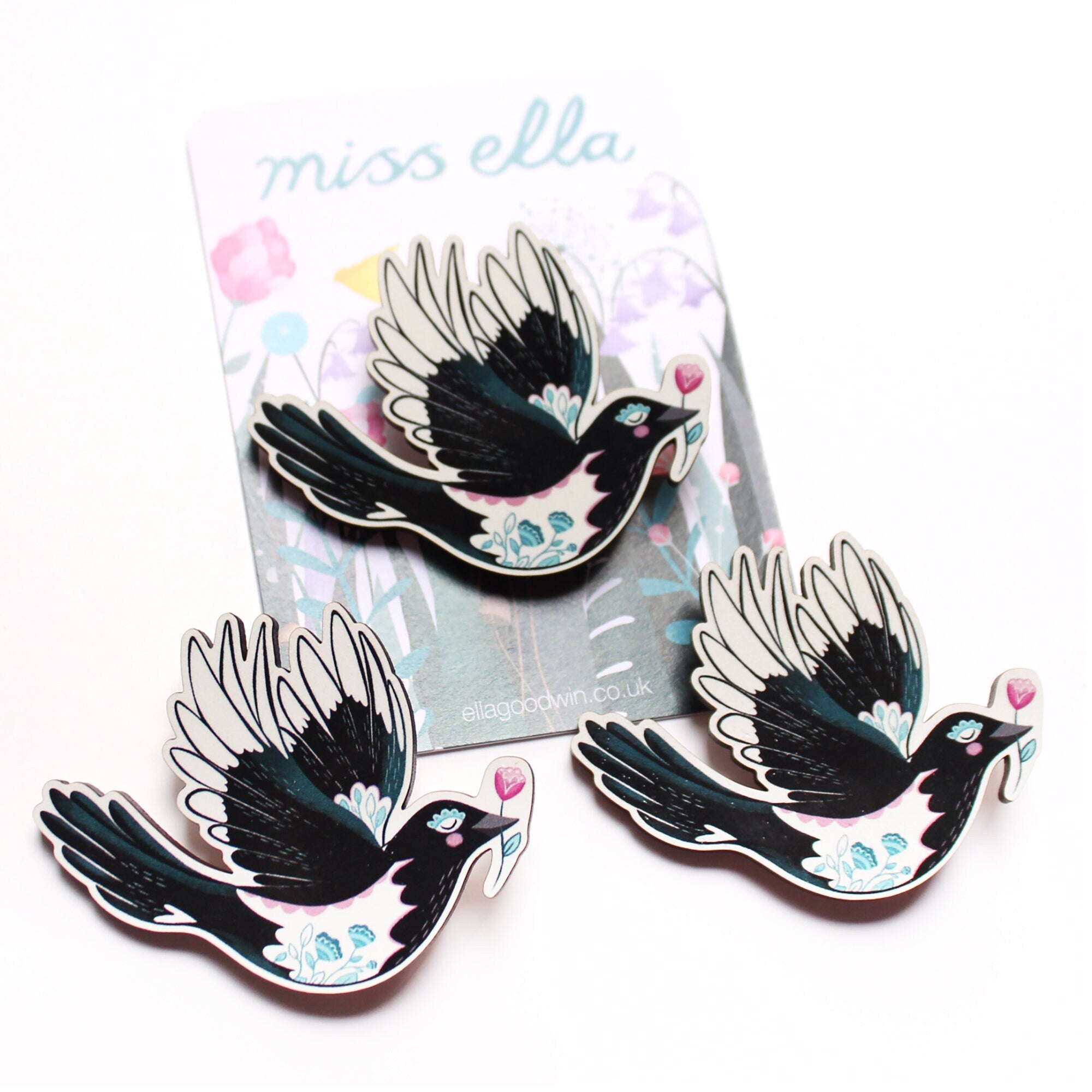 Magpie Brooch