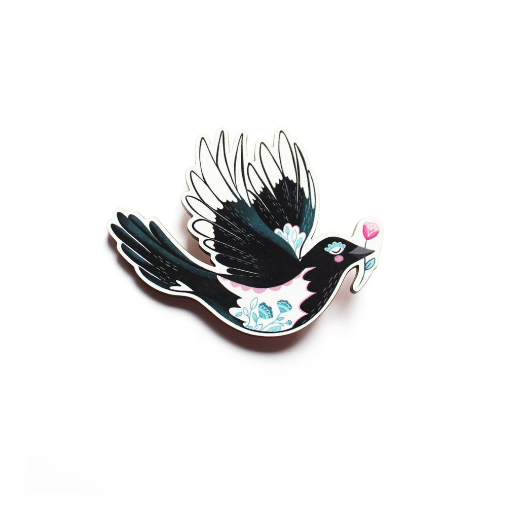 Magpie Brooch