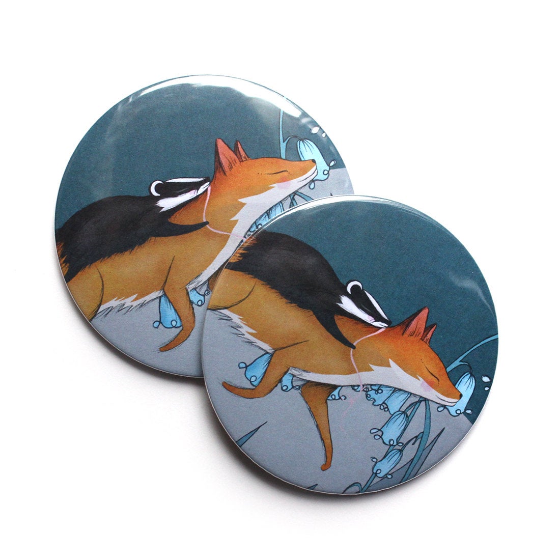 Fox Badger Pocket Mirror
