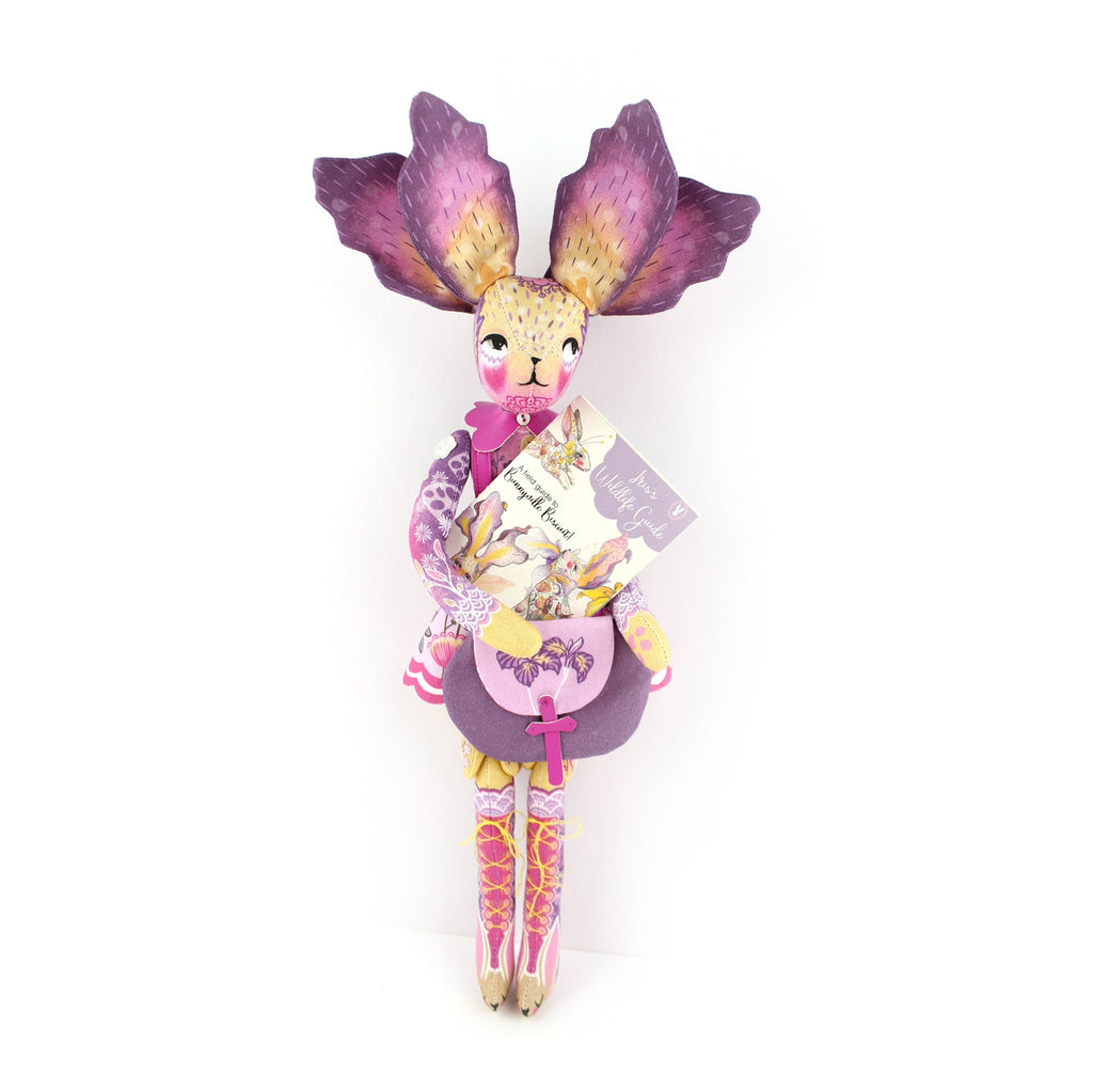DIY Kit - Iris the Flower Bunny with 12 page Handmade Illustrated Mini Book - FREE UK SHIPPING