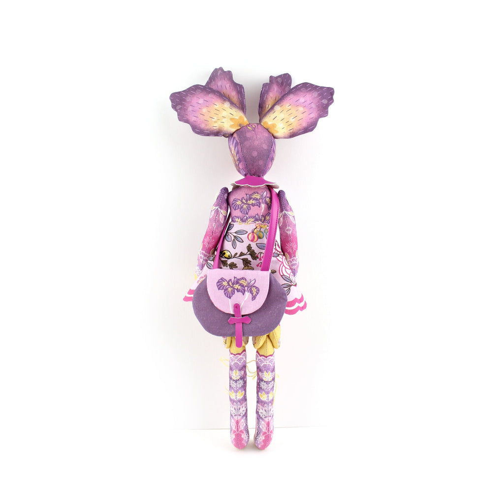 Iris the Flower Bunny with 12 page Handmade Illustrated Mini Book