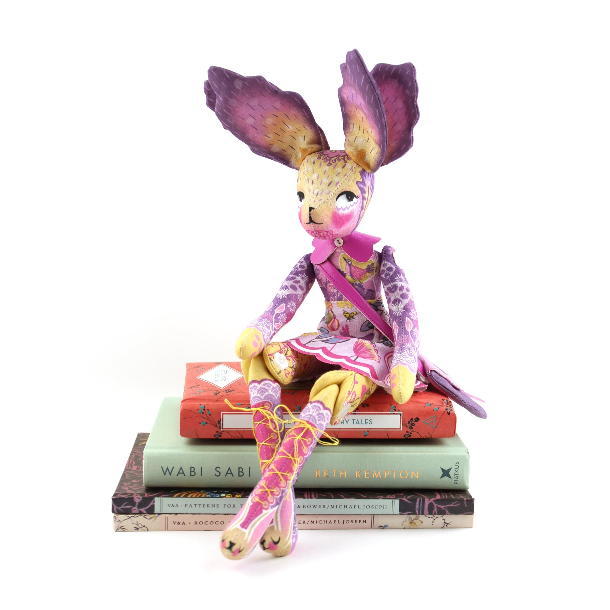 Iris the Flower Bunny with 12 page Handmade Illustrated Mini Book
