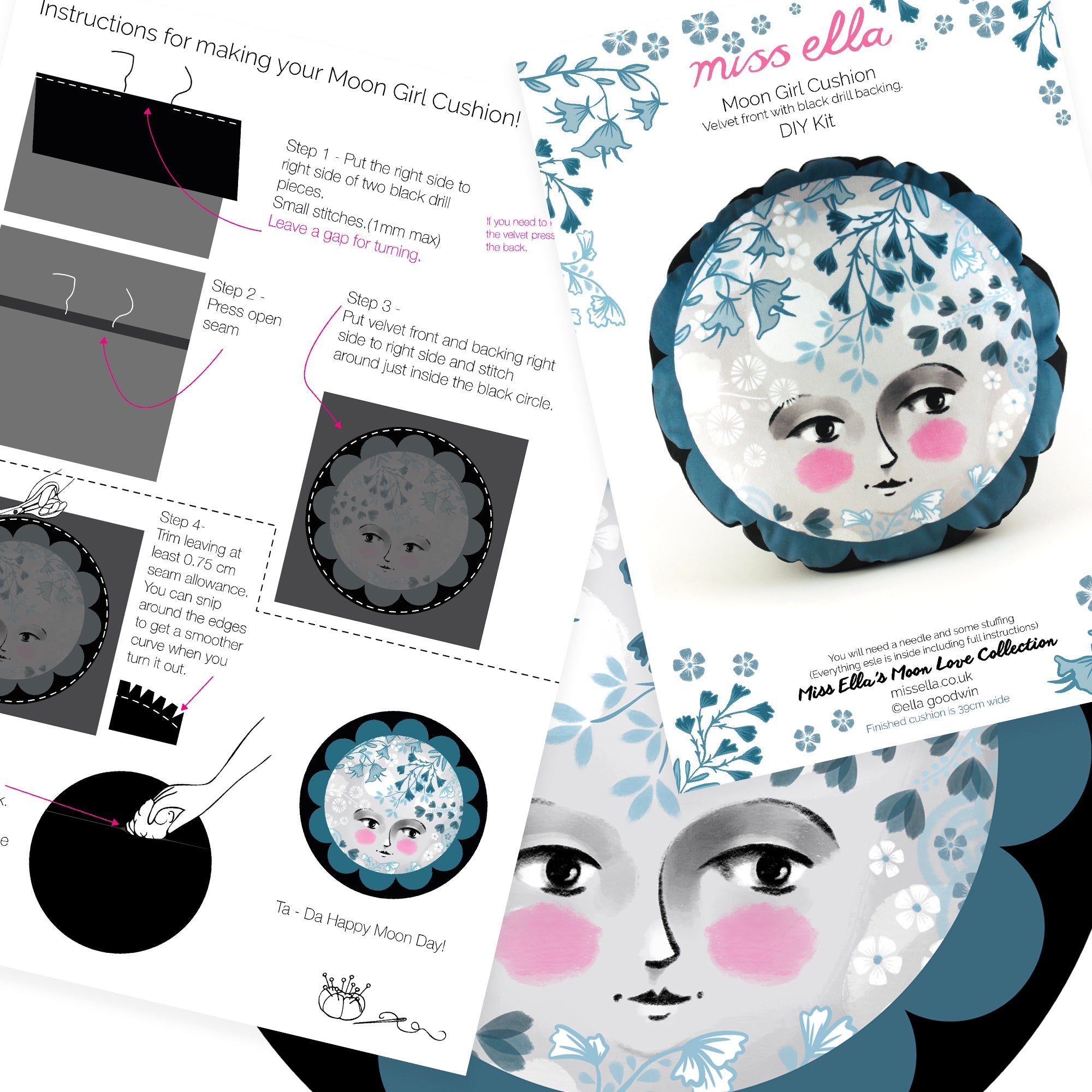 DIY Kit - Moon Girl Cushion