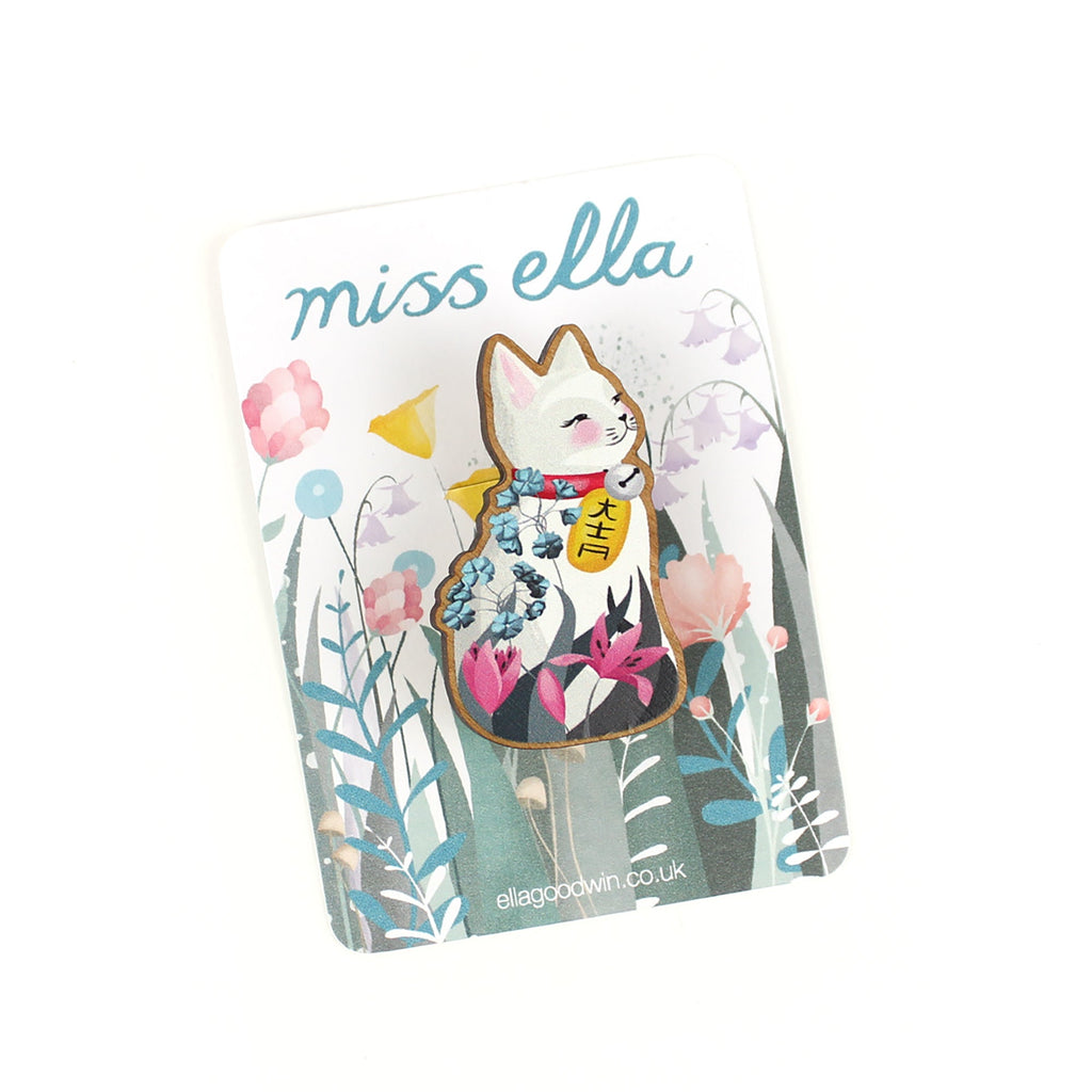 Lucky Cat Brooch
