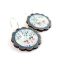 Moon Girl Earrings (Stainless steel hoops)