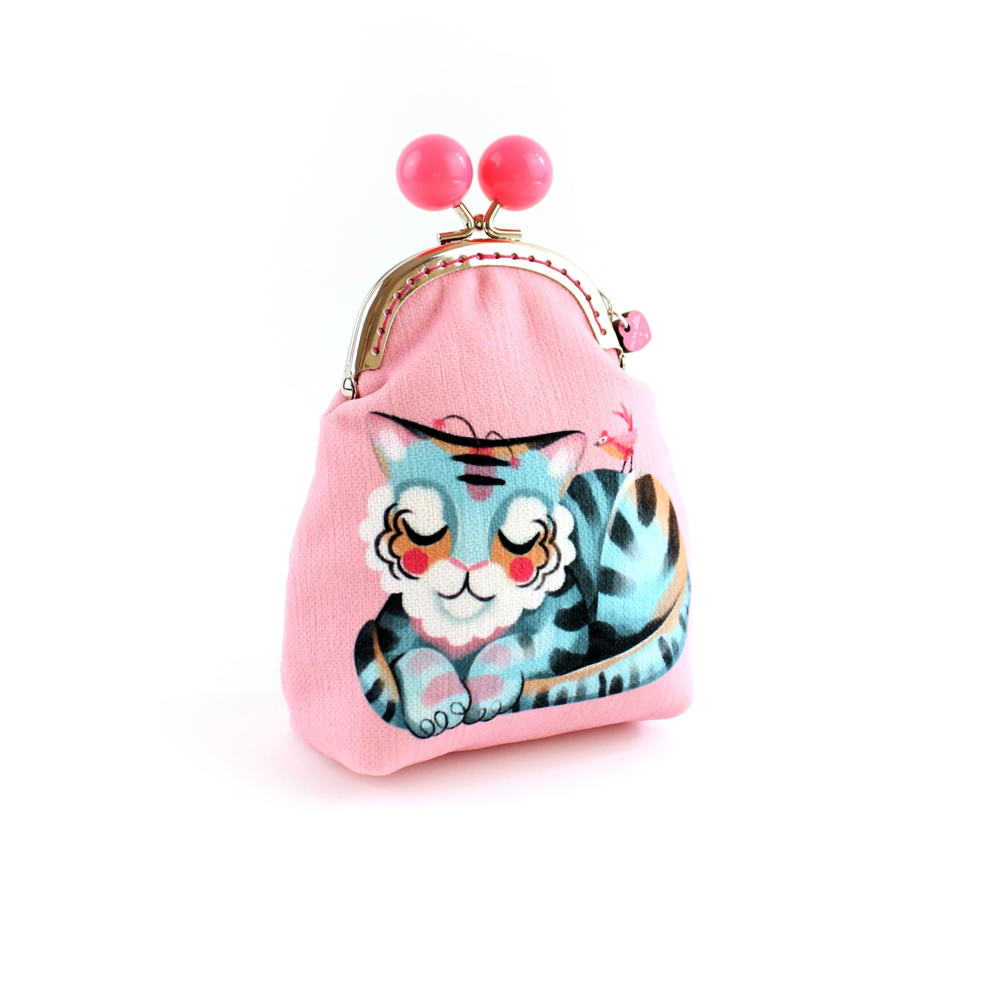 DIY KIT - Pink Meditating Tiger Bobble Purse