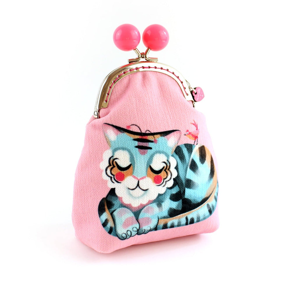 Pink Meditating Tiger Bobble Purse