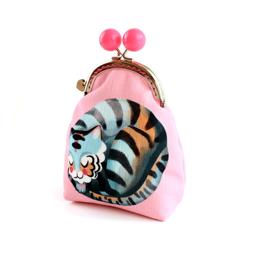 DIY KIT - Pink Meditating Tiger Bobble Purse